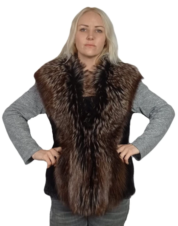 kamizelka norka plus lisy Parys Furs długość 65 cm3.jpg