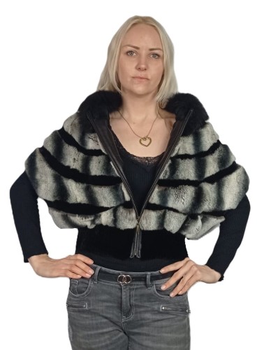 kamizelka krótka kurtka futro królika rex Parys Furs3.jpg