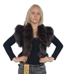 Kamizelka Materiałowa Damska! Obszyta Futrem z Jenota!