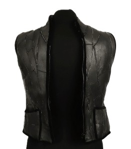 Ciepła dziecięca kamizelka z naturalnej kożuchowej skóry jagnięcej