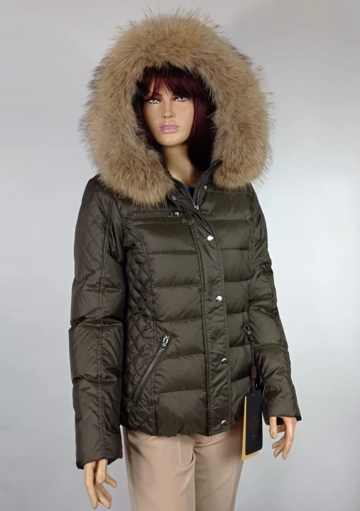 Kurtka puchowa Zora oliwkowa parys furs 3.jpg