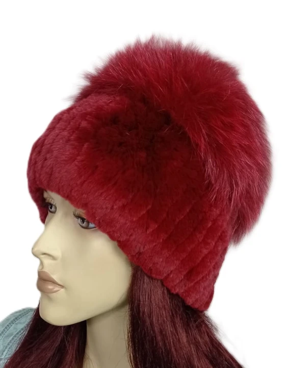 czapka z królika rex i futra lisa 1.jpg
