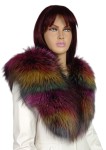 Etola kołnierz z futra lisa - multikolor