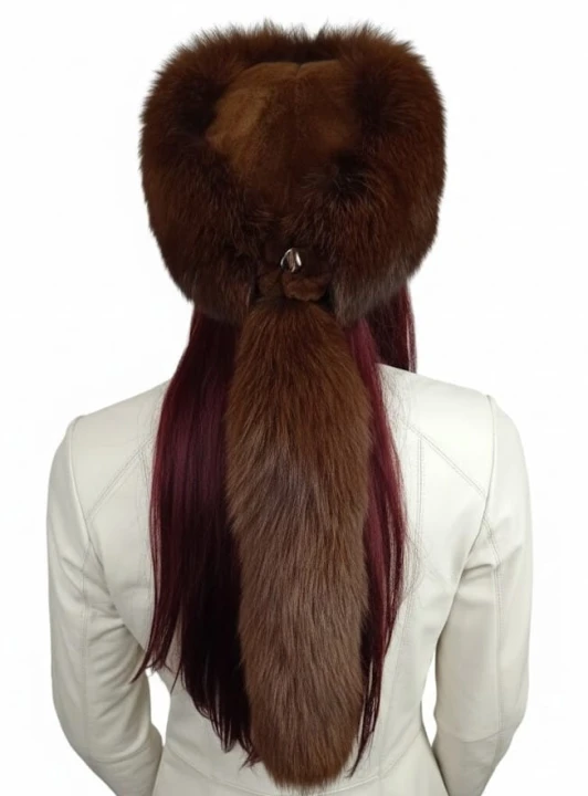 czapka z futra norki i lisa Traperka Karen parys furs 3.jpg