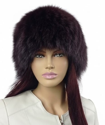 czapka lis dzianina ciemny fiolet parys furs1.jpg