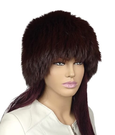 czapka lis dzianina brąz  parys furs2.jpg