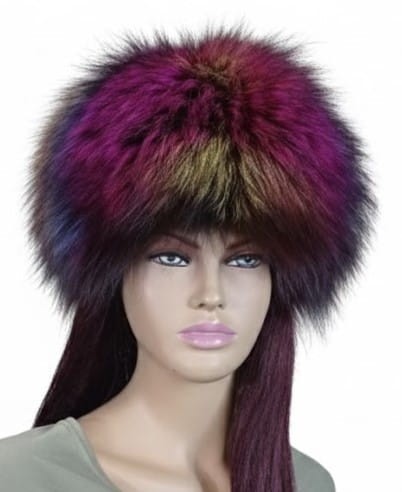 czapka z futra kula multikolor parys furs 1.jpg