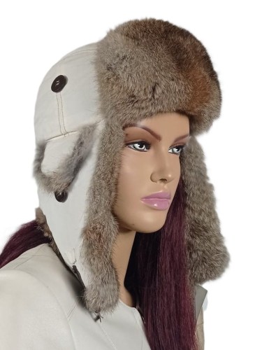 papacha uszatka z futrem z królika Parys Furs 1.jpeg