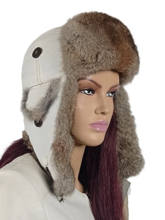 papacha uszatka z futrem z królika Parys Furs 1.jpeg