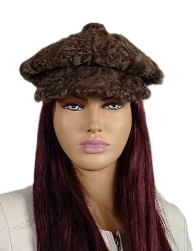 Kaszkiet futro karakuł łapka Parys Furs1 brąz.jpeg