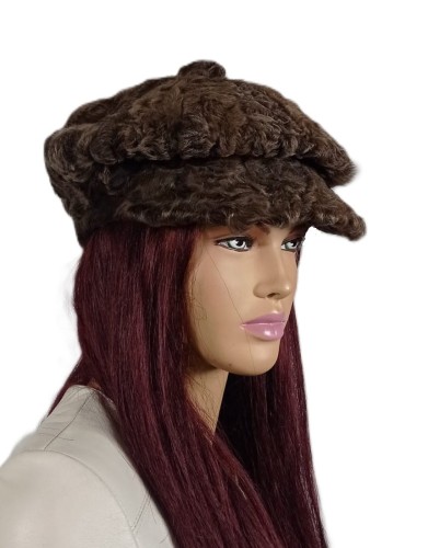 Kaszkiet futro karakuł łapka Parys Furs2 brąz.jpeg