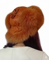 czapka z futrem lisa skórzana papacha uszatka parys furs 1c brąz.jpg