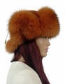 czapka z futrem lisa skórzana papacha uszatka parys furs 1d brąz.jpg
