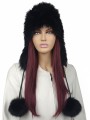 czapka czarny na dzianinie lis pompony Parys furs1.jpg