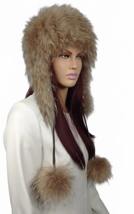 czapka naturalny na dzianinie lis pompony Parys furs2.jpg