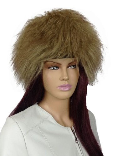 czapka z futra lamy zielen z brązem parys furs 1.jpg