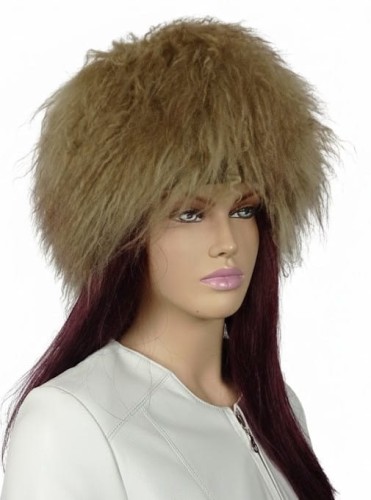 czapka z futra lamy zielen z brązem parys furs 1a.jpg