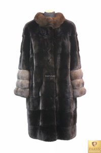Kurtka damska z naturalnego futra norek i soboli