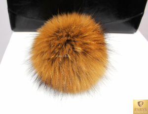 Pompon/brelok z naturalnego futra jenota